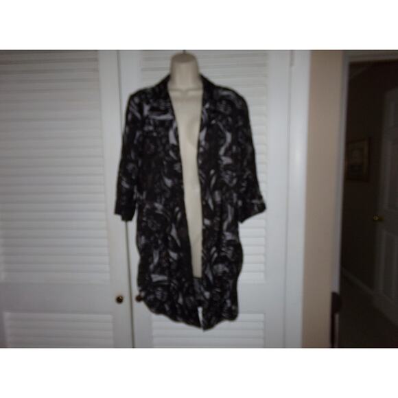 Alberto Makali black and silver jacket size M EUC 3/4 sleeves Classy‎ - Picture 1 of 7